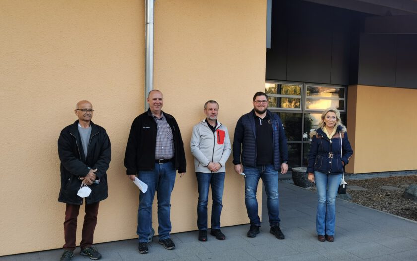 Der neue Ortsbeirat in Frankenbach. V. l. Peter Pulz, Klaus Rüspeler, Wolfgang Cloos, Rouven Brück, Martina Klein